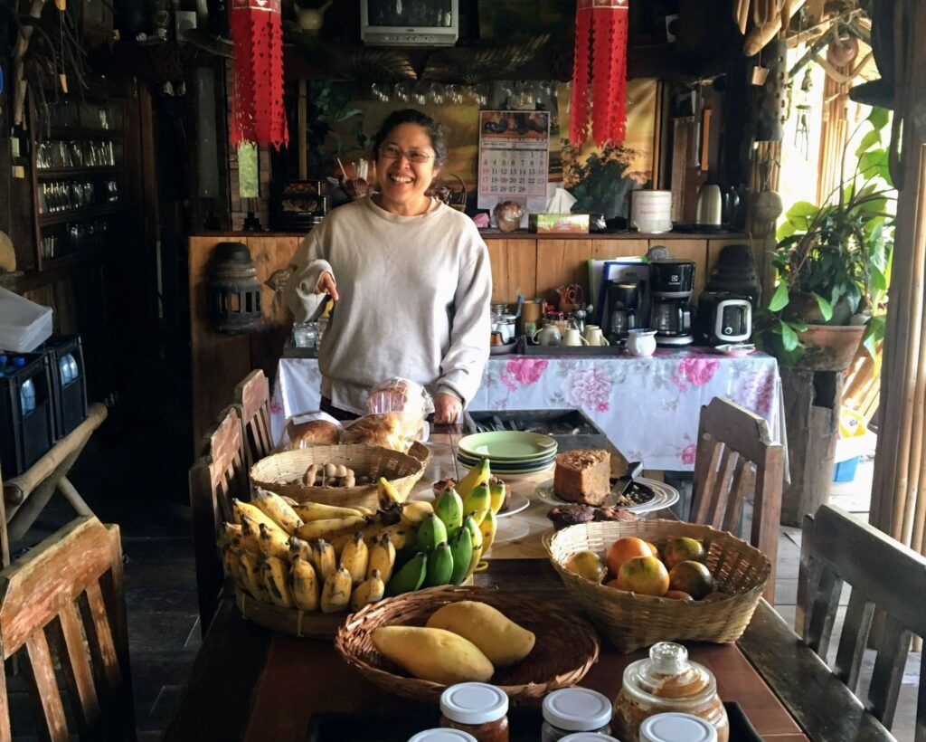 Our Hostess, Nee – Owner of Baan Suan Jantra Homestay Guesthouse in Chiang Rai, Thailand