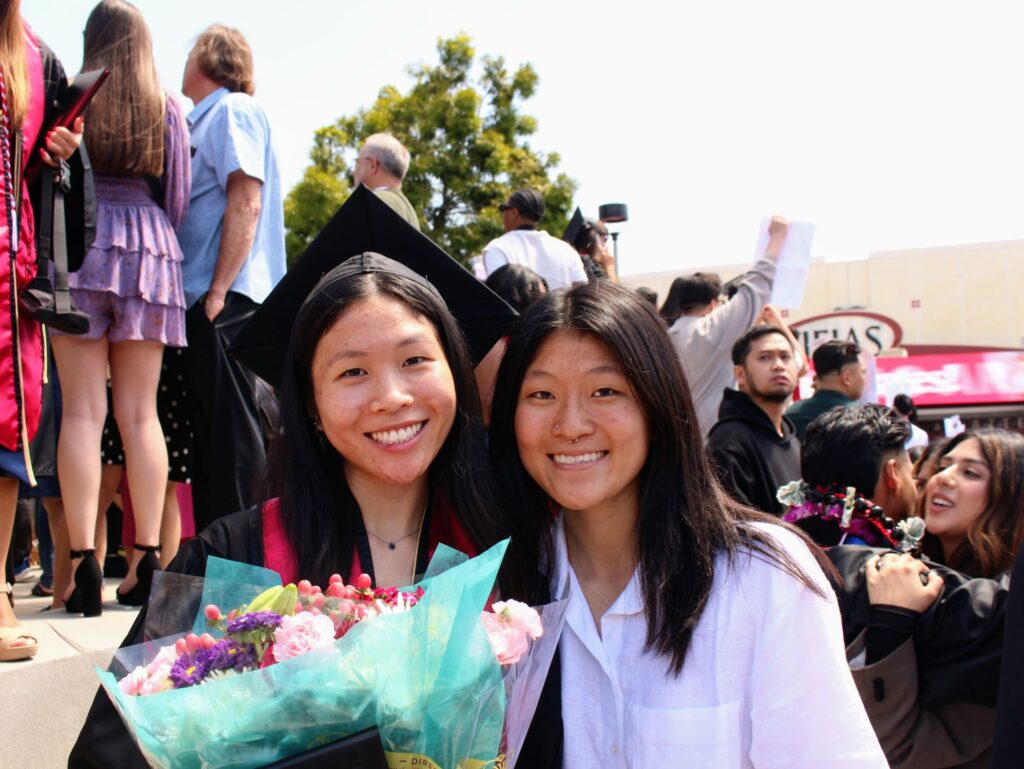 Hannah and Ally at their graduation