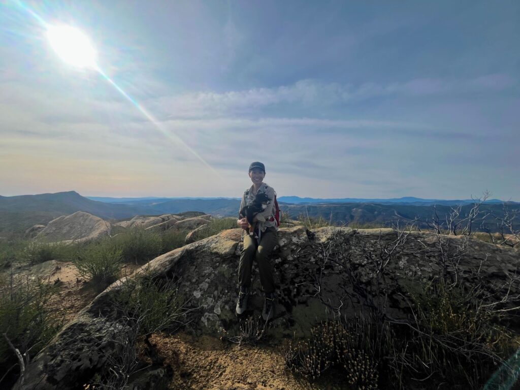 Hiking Fiske Peak Trail with Shadow