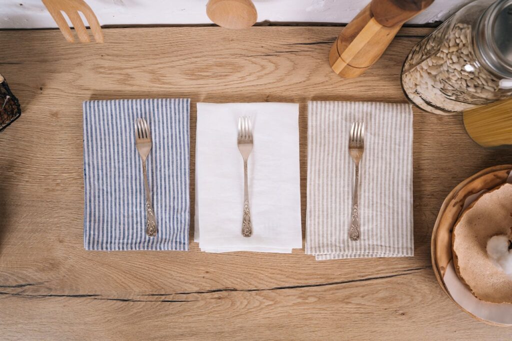 use Cloth napkins to go green and reduce waste