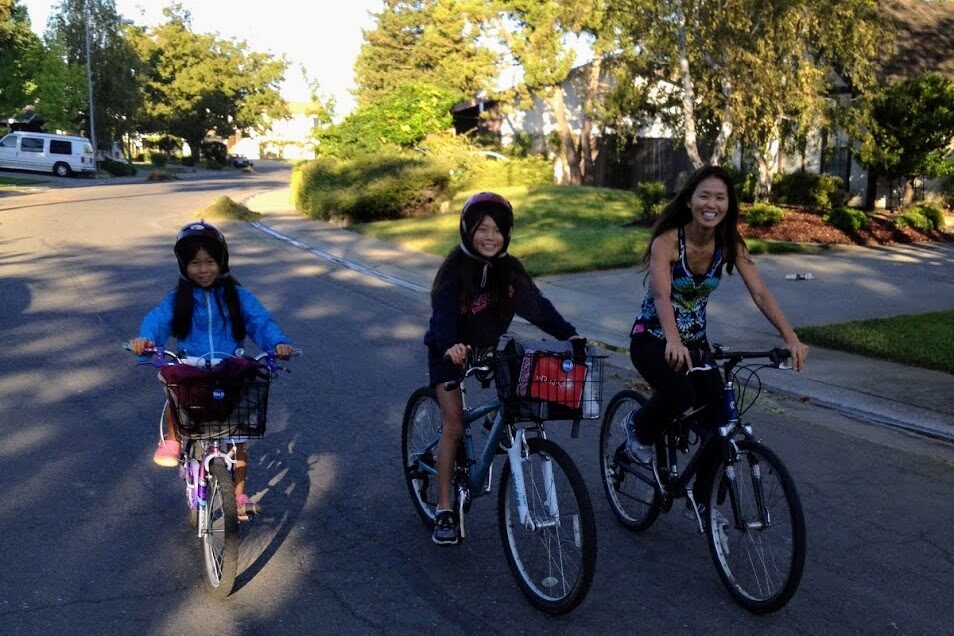 Bike lady in Davis