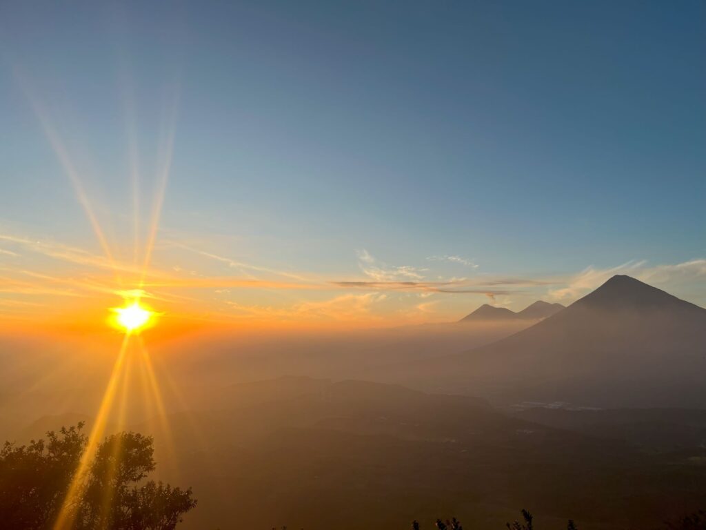 Exploring Pacaya Volcano Sunset in Guatemala, Central America