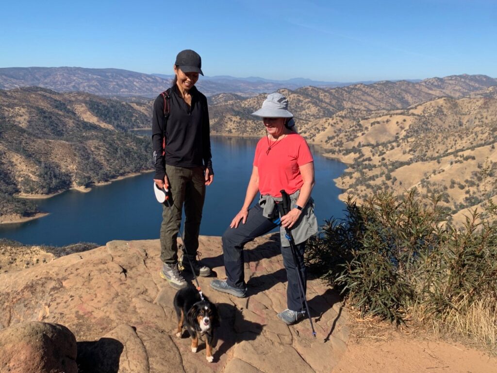 Hiking with Shadow to stay active