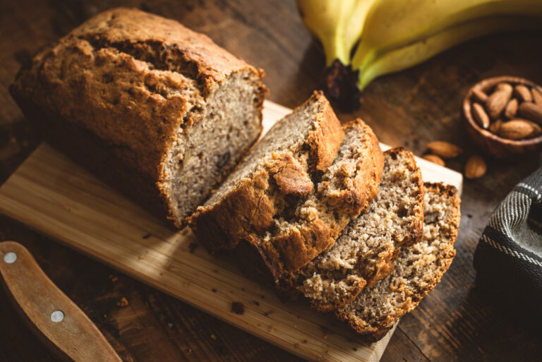 Simple healthy banana nut bread