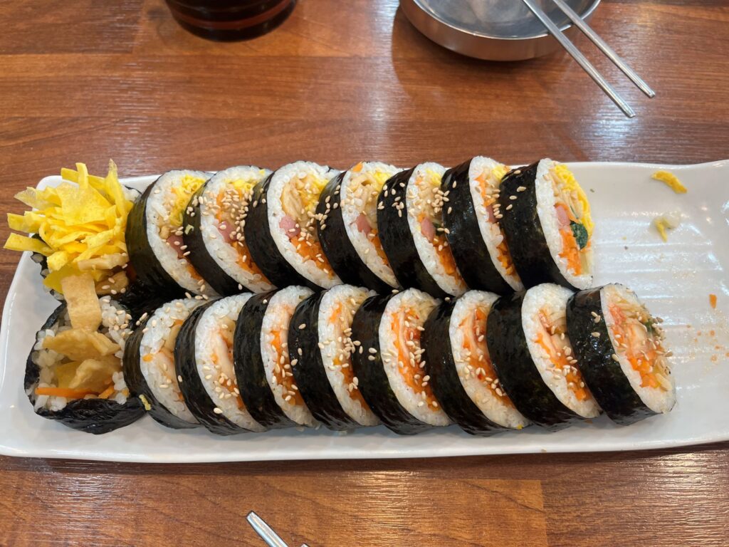 Tangy kimchi kimbap roll recipe