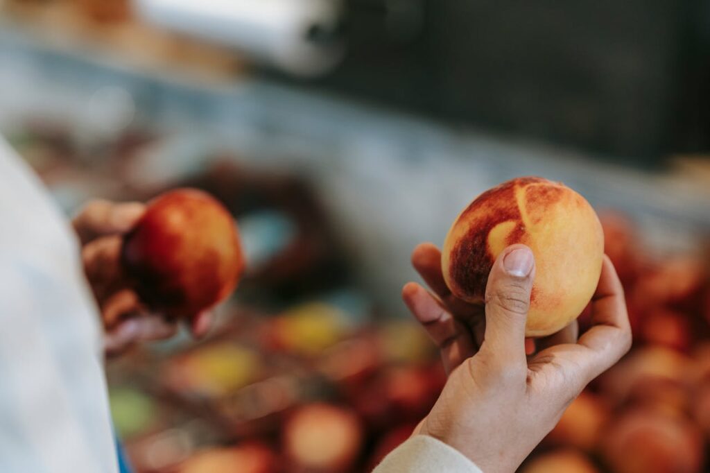 Buying fruits and vegetables