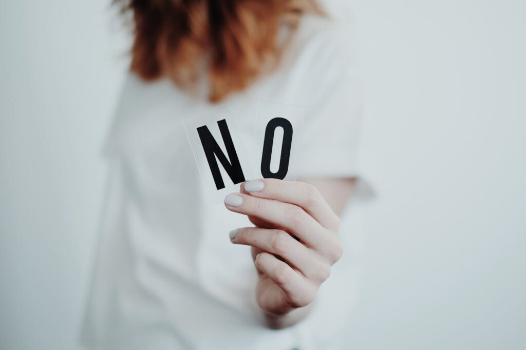 When to say no