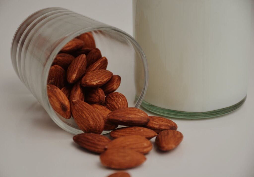 Use homemade almond milk for healthy hot chocolate